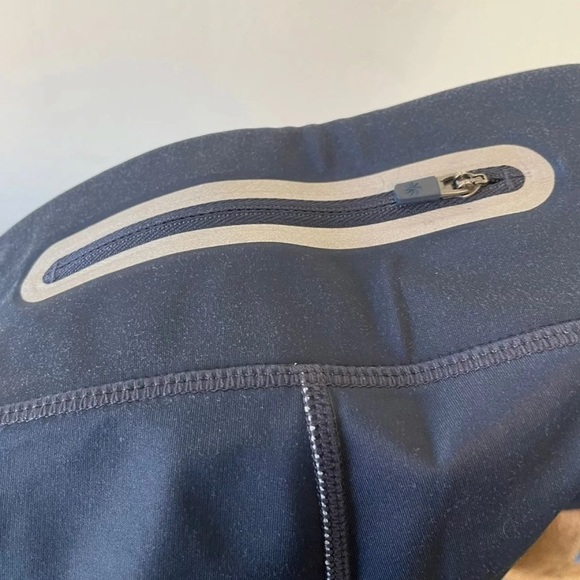 $89 ATHLETA Blue MERCURY SONAR Full Length YOGA Tights Leggings Sz M - Picture 9 of 12